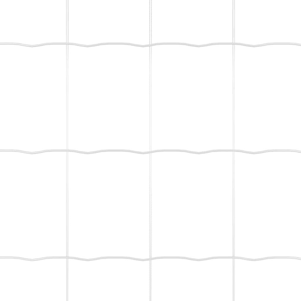 Zaun mit Pfosten Silber 1,2 x 25 m Stahl